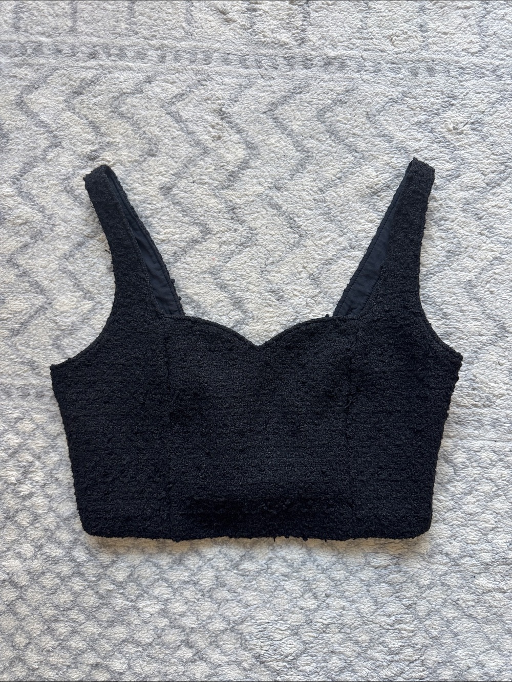 Abercrombie & Fitch Black Tweed Bustier Top